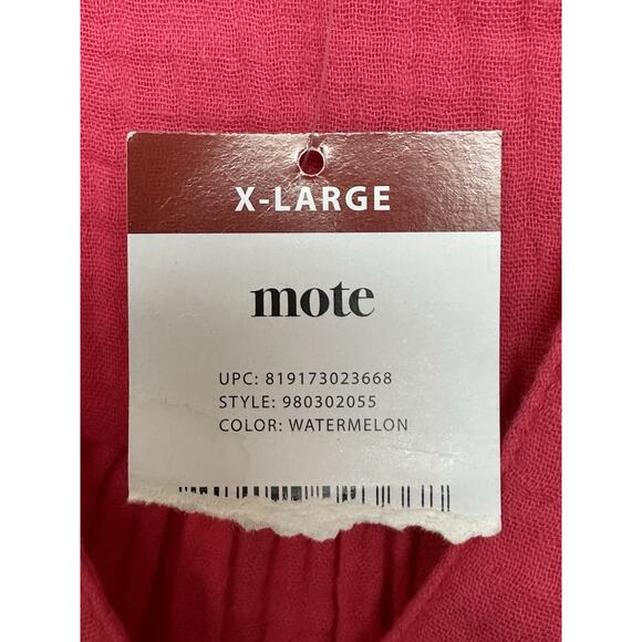 NWT Women’s Popover Gauze Top Tunic SZ XL Pink Long Sleeve Casual 1/4 Button Up - Picture 14 of 15